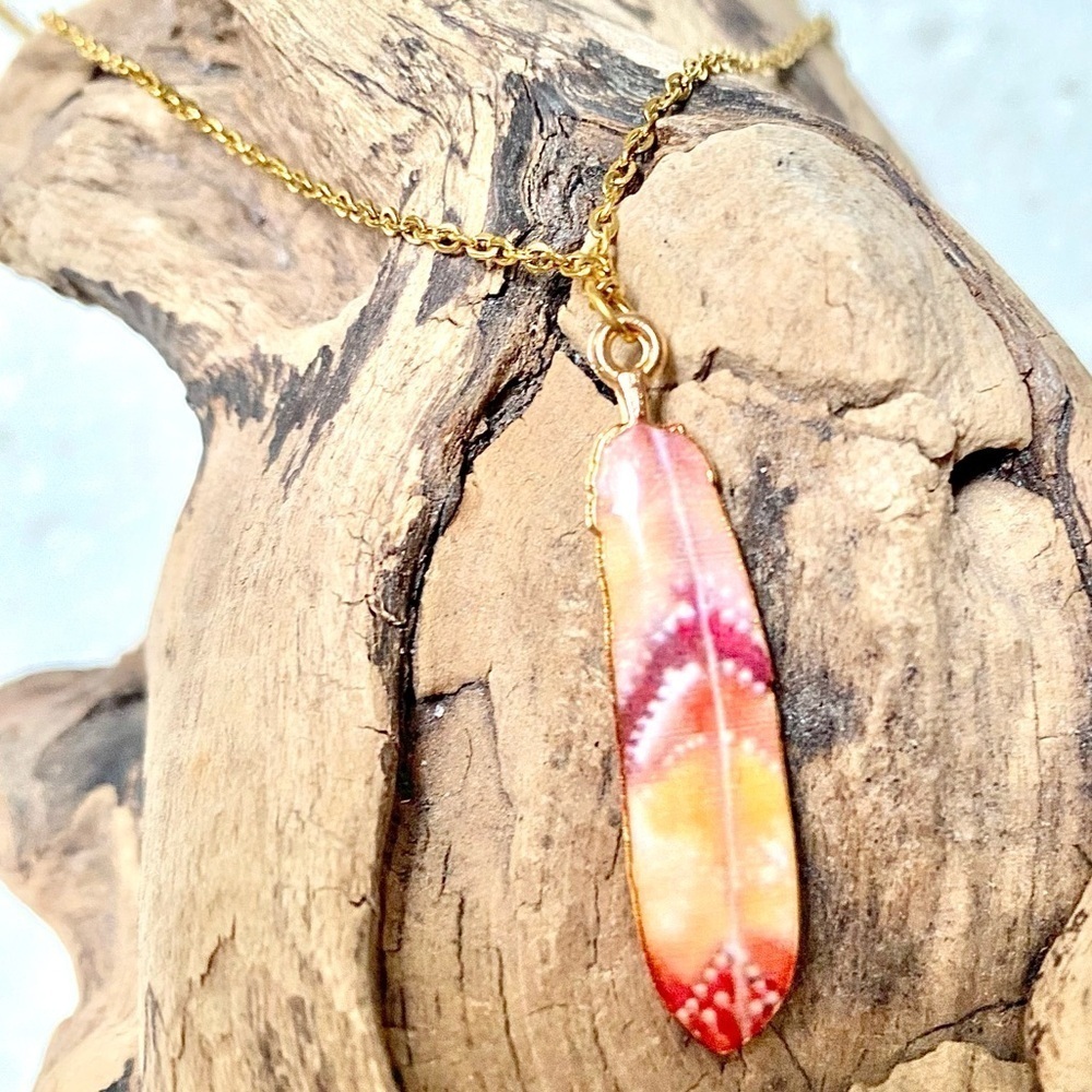 Boho feather rustic necklace w southwestern native vibe